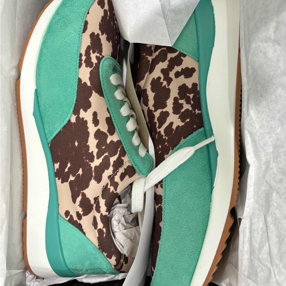Crazy Train Women's Sneakers Teal/ Brown